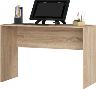 Obrázok produktu pre Rohový písací stôl, sada 120 cm, s komodou (1 zásuvka, 1 dvierka, 6 priehradiek), pracovný stôl