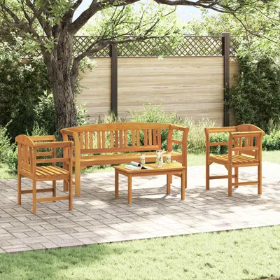 Immagine prodotto di Maison Exclusive - Set da salotto da giardino in legno massello di acacia, 4 pezzi