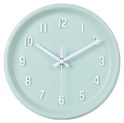 Image de SensaHome Horloge murale Oslo - Design scandinave moderne - Horloge ronde - Ø25 cm - Turquoise