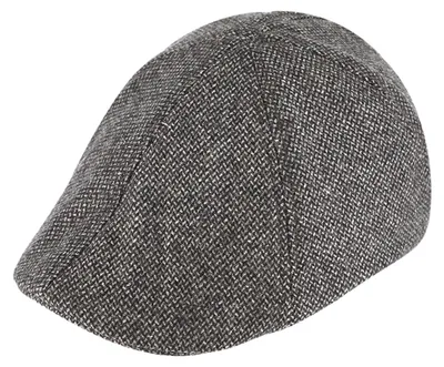 Fiebig 6-Panel Cap Wolllmix gemustert in grau