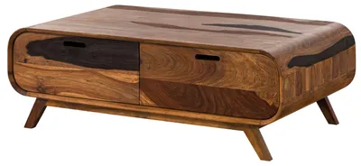 Produktbild von MASSIVMOEBEL24.DE Couchtisch Sheesham 120x70x40 dunkelbraun lackiert MAILAND #135