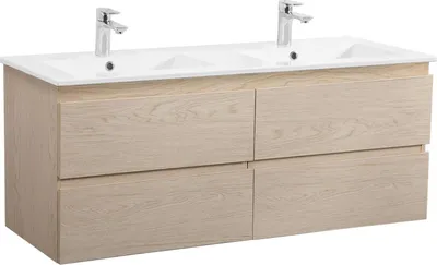 Produktbild von SORRENTO 120 cm Doppelwaschtisch mit Keramikarbeitsplatte