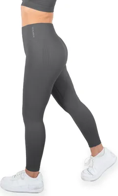 Produktbild von Damen Sport Leggings High Waist – Figurformende Fitnesshose von Stark Soul® - Grau – L