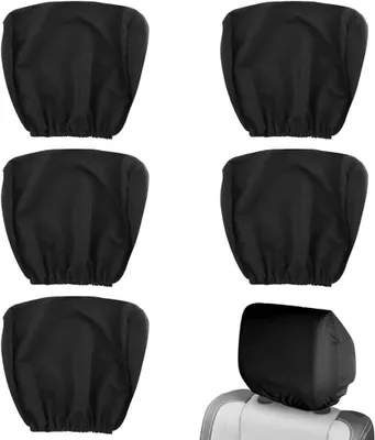 Imagen del producto de Fundas para reposacabezas de coche, juego de 5 unidades, resistentes al polvo, lavables, transpirables, universales para todos los coches