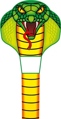 Obrázok produktu pre Detský šarkan HQ Emerald Cobra Kite 1000 cm 102199 Zelený 67 x 50 cm + 950 cm chvost