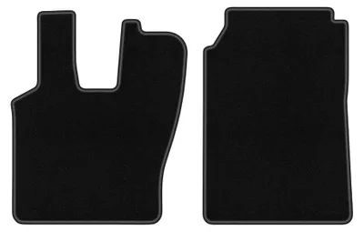 Imagen del producto de Alfombrillas de moqueta para Scania Seria 4 1995-2004 (comercial) – juego de 2 piezas, negras, a medida – Wielganizator BASIC