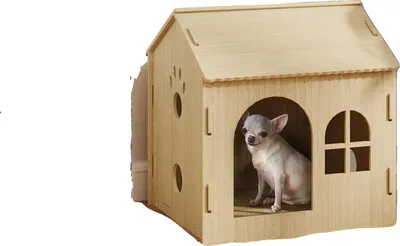 Image de Niche pour chien, 49,5 x 41 x 51 cm, MDF chêne, fenêtre 12 x 15 cm, entrée avant 20 x 27,5 cm, intérieur 45 x 39 x 48/40 cm