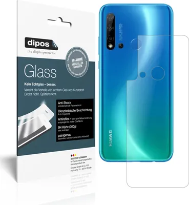 Produktbild von 2x Schutzfolie für Huawei nova 5 Rückseite matt - Anti-Shock 9H Folie dipos Glass Kunststoffglas