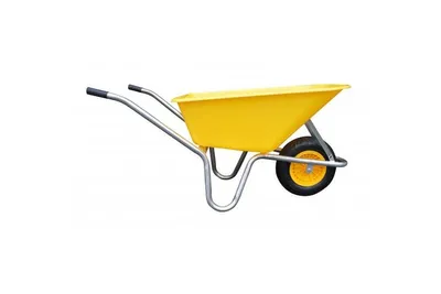 Produktbild von Garten-Schubkarre LIVEX, 100 l, verzinkter Rahmen, gelb