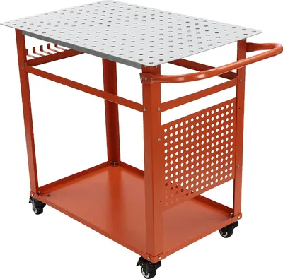Obrázok produktu pre Zvárací stôl, nosnosť 272 kg, pojazdný pracovný stôl, červený, M, 1 kus