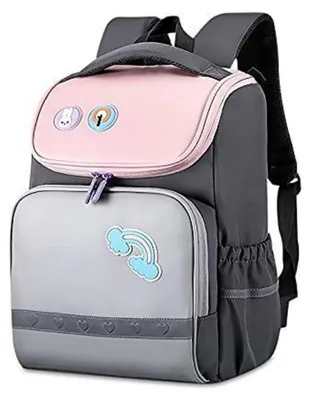 Produktbild von Grundschulrucksack für Jungen Mädchen, Wasserdicht, Leicht, Großes Fassungsvermögen, Grau