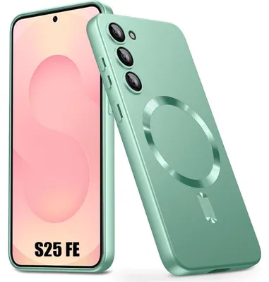 Image de Coque pour Samsung Galaxy S25 FE, Protection Silicone Liquide Fine Antichoc avec Anneau Magnétique - Vert