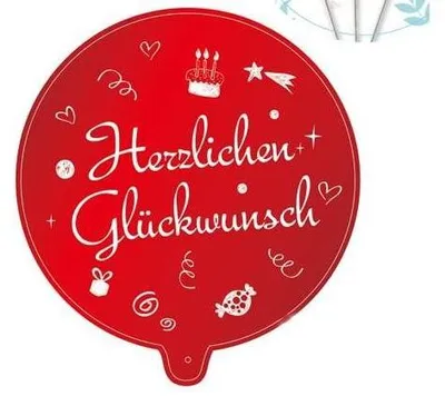 Produktbild von Folien Ballon- selbstaufblasen 3 teilig- Herzlichen Glückwunsch