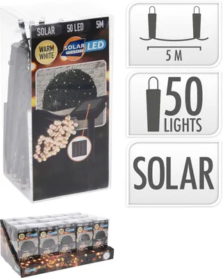 Zdjęcie produktu dla Łańcuch Świetlny Solarny 50 Led Ciepła Biel 2 M