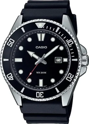 Produktbild von Casio Herrenuhr Collection, Schwarz & Silber, 20 Bar Wasserdicht, Mineralglas, Quarz