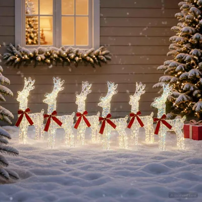 Obrázek produktu pro Vánoční sob 6 kusů, 160 LED diod, teplá bílá barva