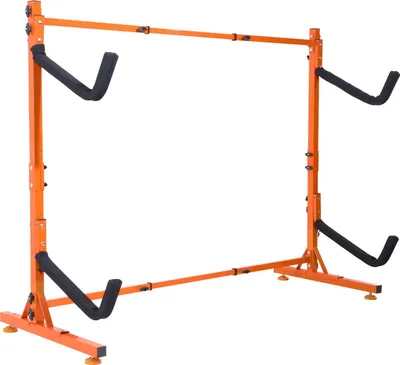 Zdjęcie produktu dla Wieszak na kajak Wieszak na kajak 1265 x 788 x 1380 mm, Wolnostojący stojak na 2 kajaki Zakres regulacji szerokości 1230-1825 mm, Stojak do przechowywania kajaków Wytrzymałe haki do przechowywania kajaków