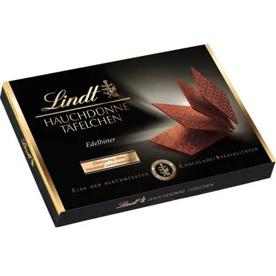 Produktbild von Lindt & Sprüngli Hauchdünne Täfelchen, Edelbitter, 125 g