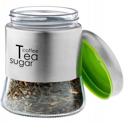 Produktbild von KADAX Vorratsglas mit Schraubverschluss, Kaffeedose aus Glas, Glasbehälter mit Deckel, Vorratsdose für Küche, Tee, Kaffee, Zucker, Kakao, Gewürze, Teedose, rund (750 ml)