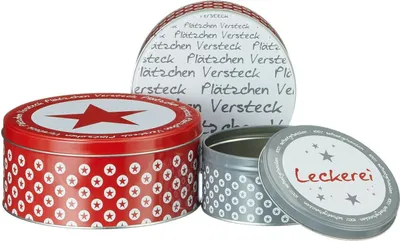 Obrázok produktu pre Sada 3 hviezdičiek Vianočná plechovka na sušienky kovová plechovka na sušienky hviezda