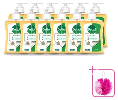 Produktbild von 12 x Dettol Antibakterielle Handseife Original - 250 ml - Sparpackung - 12 Stücke
