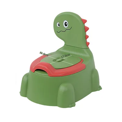 Imagen del producto de Asientos de inodoro para niños con temática de dinosaurios, para bebés, inodoro infantil sencillo, color verde