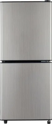 Produktbild von Merax Kühl-/Gefrierkombination mit verstellebare Ablage und Füße, Kühlschrank mit LED-Beleuchtung, 101.8 cm hoch, 42.5 cm breit, 106 L, Silbrig