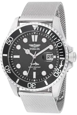 Zdjęcie produktu dla Invicta Pro Diver 47172 Zegarek Męski - Mechanizm Kwarcowy - Stal Nierdzewna z Czarną Tarcza - 43 mm
