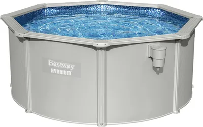 Produktbild von Bestway® Hydrium™ Stahlwandpool Komplett-Set mit Sandfilteranlage Ø 300 x 120 cm, granitgrau, rund