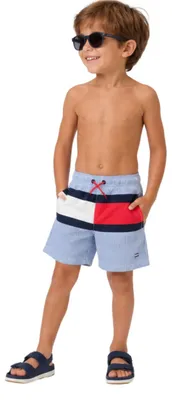 Produktbild von Jungen Badeshorts Tommy Hilfiger Surf Shorts Blau Gestreift 128