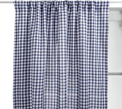 Produktbild von Vorhang groove 260x140cm vichy navyblau - Atmosphera créateur d'intérieur