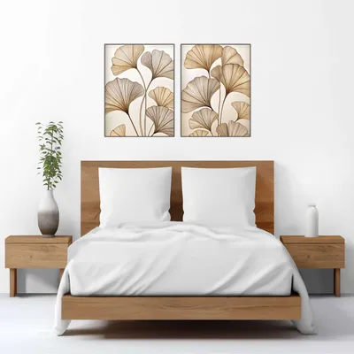 Produktbild von Wallity, Mdf - 00126 - 40 x 60, Dekoratives MDF-Gemälde (2 Stück), Mehrfarbig, 100 % MDF, 40 x 60 cm