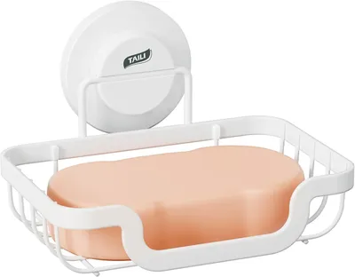 Imagen del producto de Dispensador de jabón con desagüe, de acero inoxidable, para montaje en pared sin necesidad de taladrar, ideal para baños