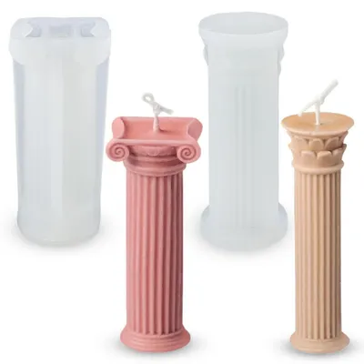 Immagine prodotto di 2 stampi in silicone per candele, forma 3D, per candele cilindriche