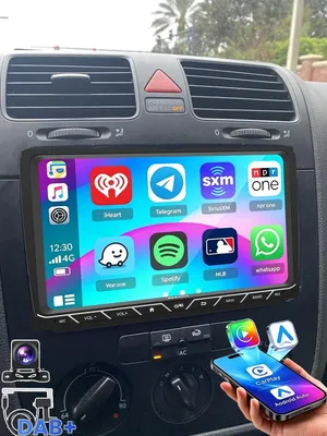 Obrázok produktu pre Android autorádio s 9-palcovým dotykovým displejom pre modely VW Golf, Polo, Passat, Tiguan, Touran, s funkciami DAB+, GPS navigácie, Bluetooth, Wi-Fi, Apple CarPlay, Android Auto (bezdrôtové pripojenie), 4 GB RAM