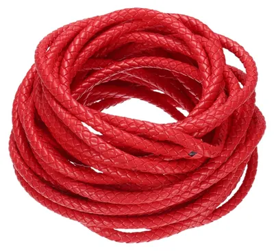 Image de Cordon en cuir tressé rond pour bijoux et artisanat