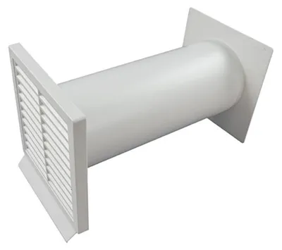 Immagine prodotto di Conduzione a parete 1232005 tondo 125 Soft con attacco a sportello antiriflusso tondo bianco
