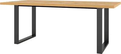 Image de Table 8 personnes pour salle à manger collection MILO coloris chêne.