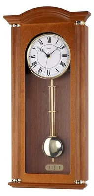 Produktbild von AMS 5014/9 Wanduhr Funk Funkwanduhr mit Pendel Holz kirschbaum farben Pendeluhr