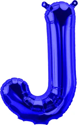 Produktbild von Folienballon Buchstabe J, blau, ca. 40 cm, für Luftbefüllung