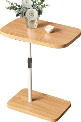Produktbild von Beistelltisch Sofa Table Beistelltisch C Form Klein Couchtisch Holz Sofatisch(1-St), Kaffee Snack Modern Mobiler Kaffeetisch Side Table 46*30cm