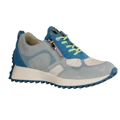 Produktbild von Waldläufer H-Pinky 797002-100 Damen, Sneaker, Sky/Weiss, Lweder/Textil, NEU - Damenschuhe Bequeme Schnürschuhe, Blau, leder/textil (order fo. flock dolm.)