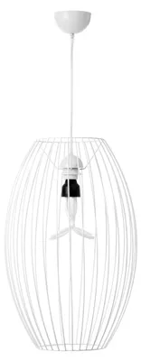 Image de Lampe à suspension Reyna en métal blanc