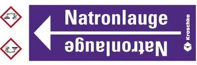 Produktbild von Dreifke® Rohrleitungsband Natronlauge, praxisbewährt, ab Ø 10mm, violett/weiß...