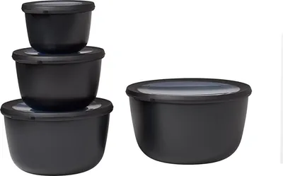 Obrázok produktu pre Súprava multi misky Cirqula round high Nordic Black 4-dielna