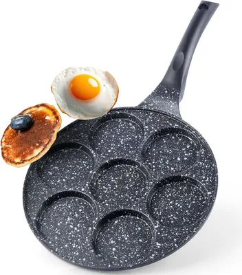 Produktbild von Patelnia do jajek granitowa 7 otworów GRANDE 27 cm