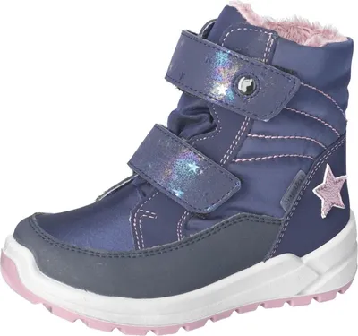 A single child's boot is shown against a white background.