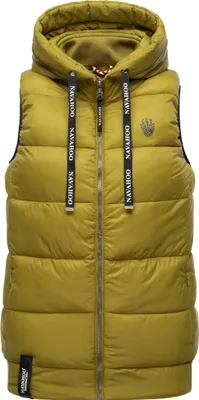 Produktbild von Navahoo Damen Weste Frühling Steppweste Kapuze Übergangsjacke Bodywarmer KASSIDY Moss Green Gr. 44 - XXL