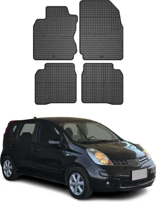 Immagine prodotto di 2006-2012 Nissan Note tappetini in gomma nera 4 pezzi