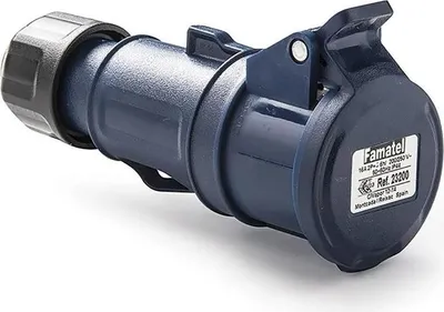 Obrázek produktu pro Zástrčka CEE spojovací SET 16A 3 póly pro karavany CEE kempinková zástrčka modrá
